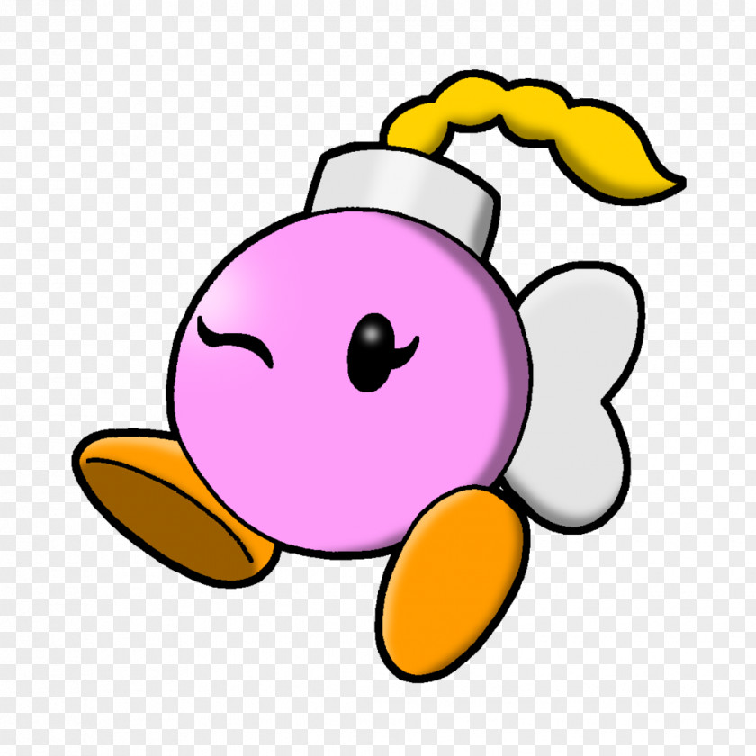 Mario Paper Bombette Fan Art Character PNG