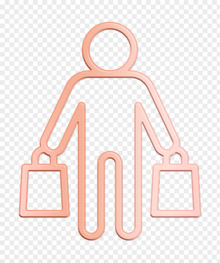 Shopper Icon Man With Shopping Commerce PNG