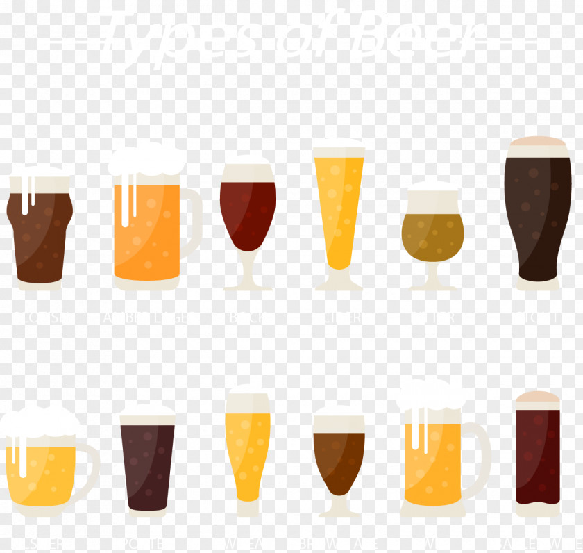 Vector Hand-drawn Beer Glassware Drink PNG