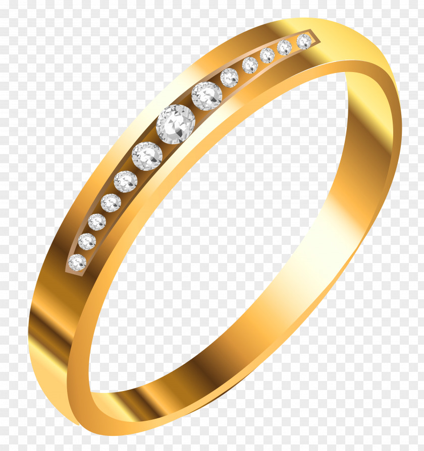 Gold Ring With Diamonds Clipart Jewellery Earring PNG