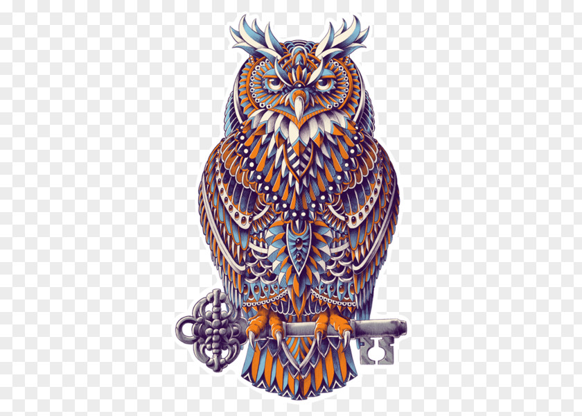 Great Horned Owl Drawing Art PNG
