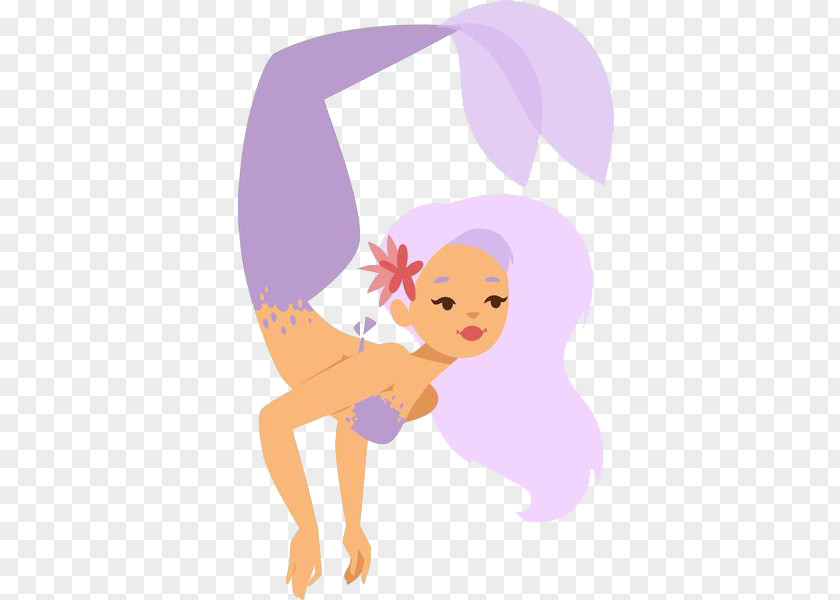 The Upside Down Mermaid Illustration PNG