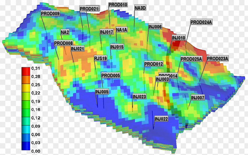 Map Reservoir Modeling Petroleum Cepetro Porosity PNG