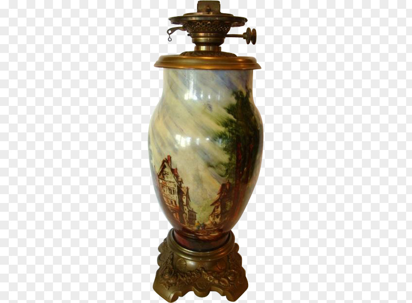 Vase Baccarat Oil Lamp Antique Opaline Glass PNG