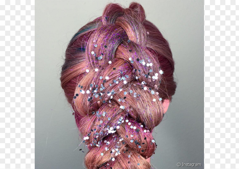 Hair Glitter Hairstyle Make-up Braid PNG