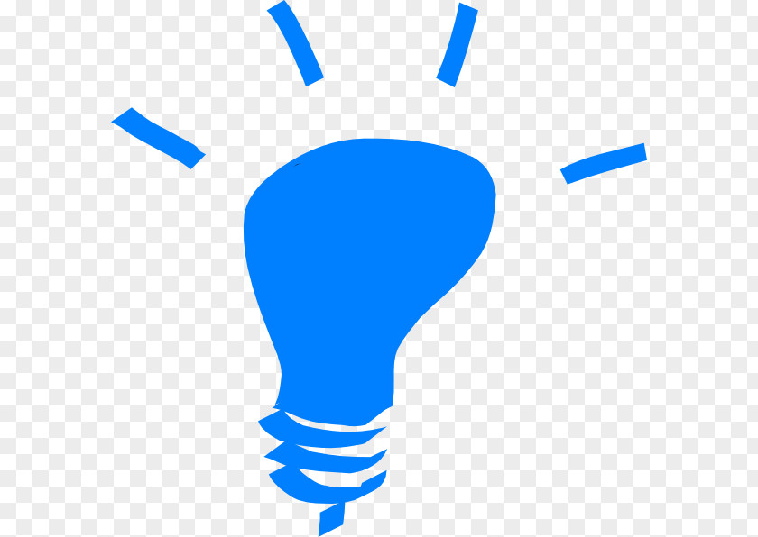 Light Blue Incandescent Bulb Clip Art PNG
