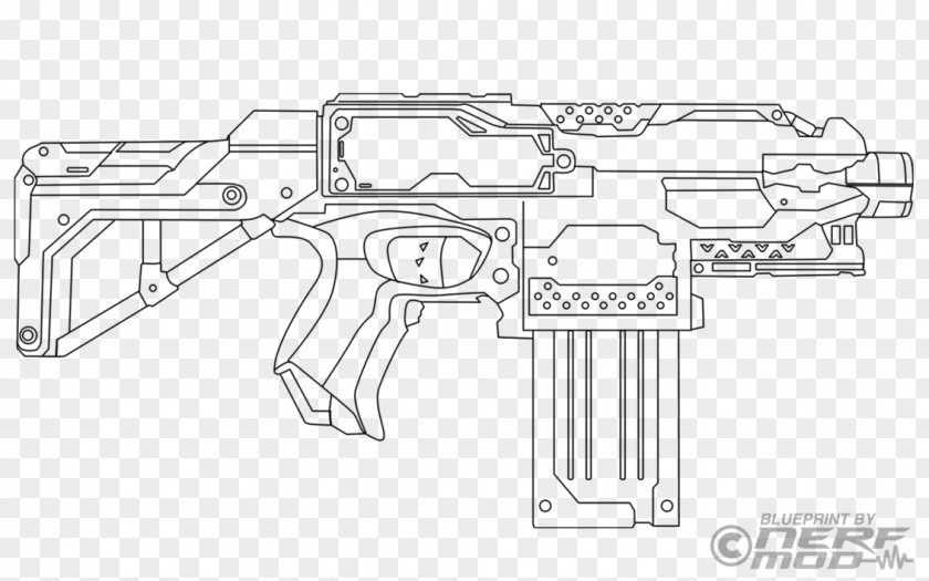 Nerf Darts Firearm Blaster Gun Coloring Book PNG