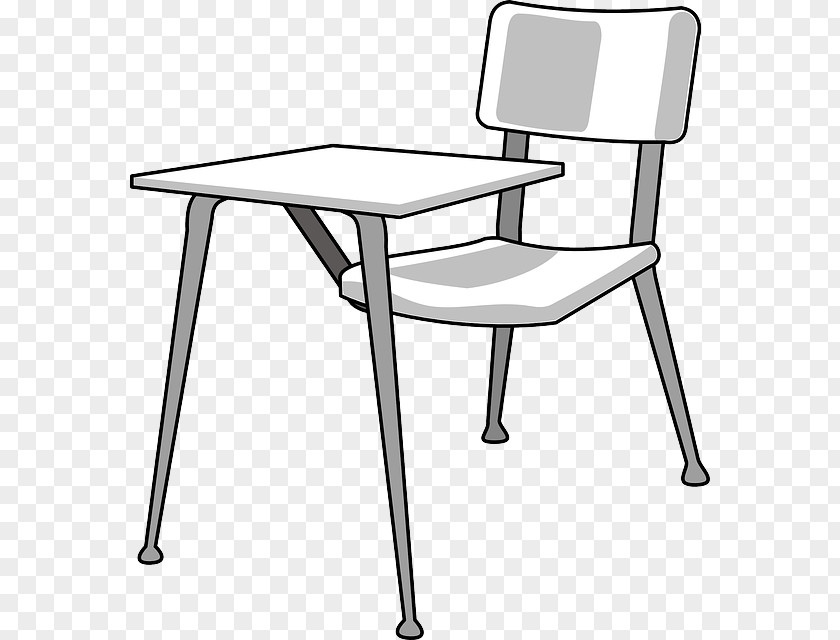 School House Outline Student Paper Desk Drawing PNG