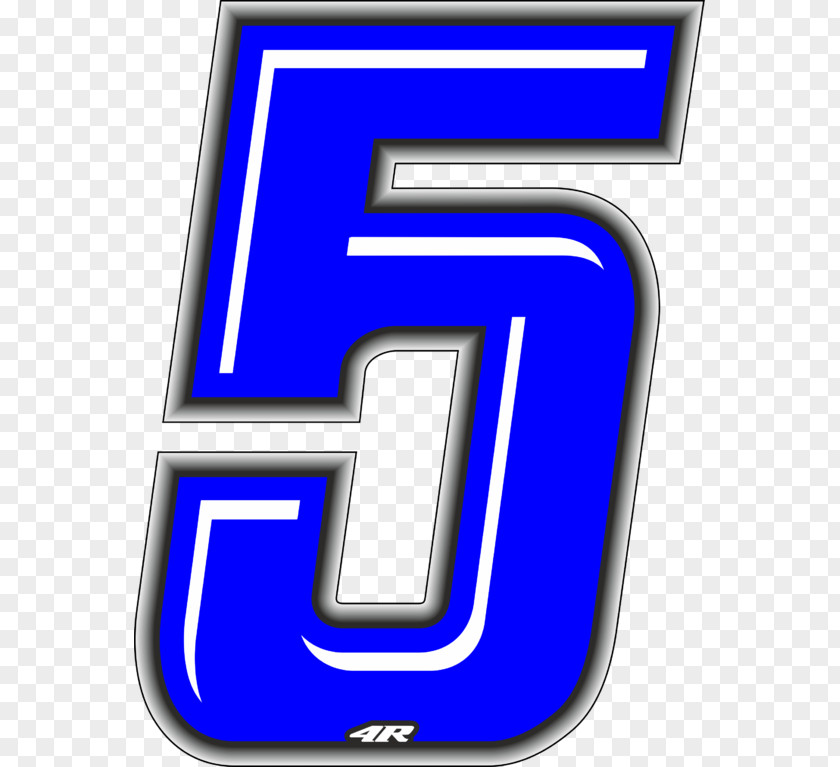 Three Dimensional Style Blue Number Color Sticker PNG