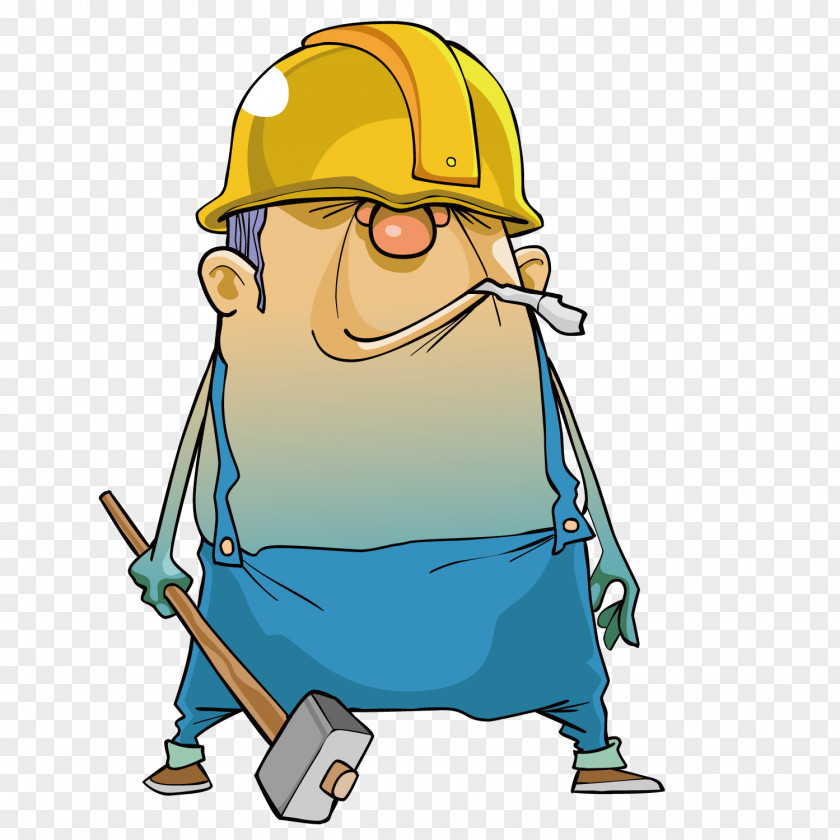 A Man With Hammer Construction Worker Laborer PNG