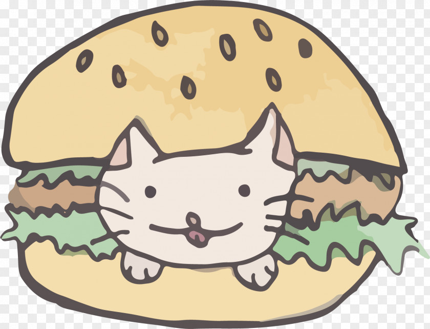 Cat Hamburger Vector Whiskers Kitten Clip Art PNG