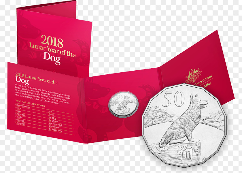 Dog Royal Australian Mint 0 Lunar Series Coin PNG