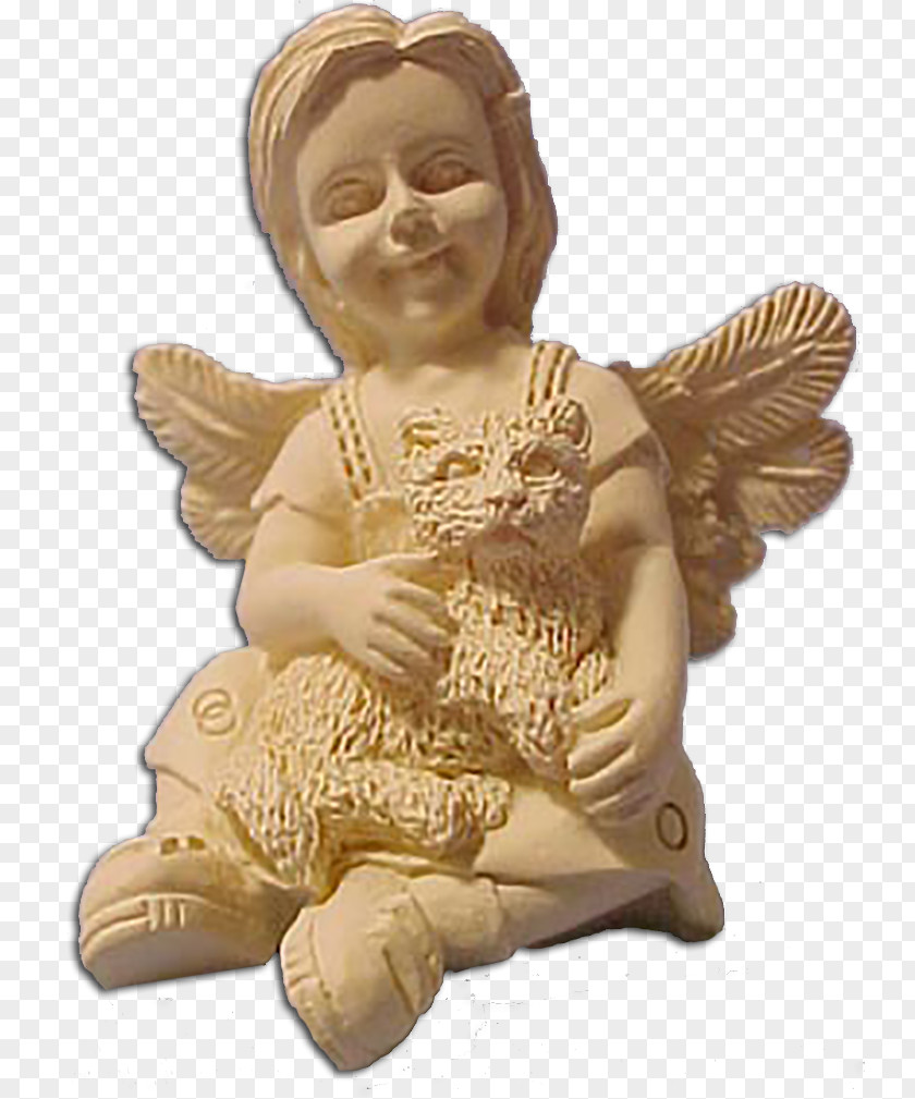 Angel Kitten Figurine Statue Cat PNG