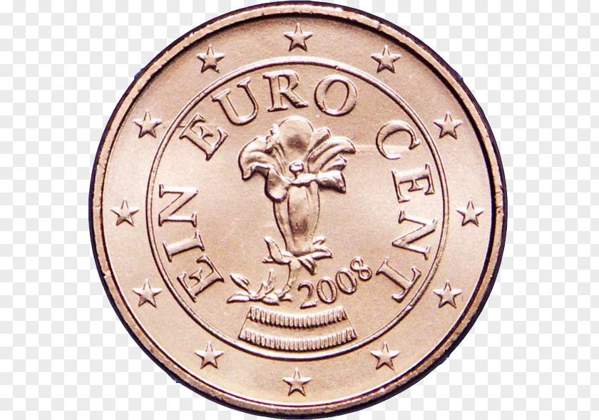 Coin 1 Cent Euro Coins PNG
