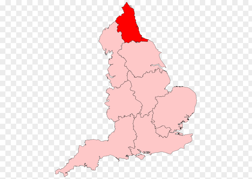 Map Northumberland The Midlands NUTS 1 Statistical Regions Of England East PNG
