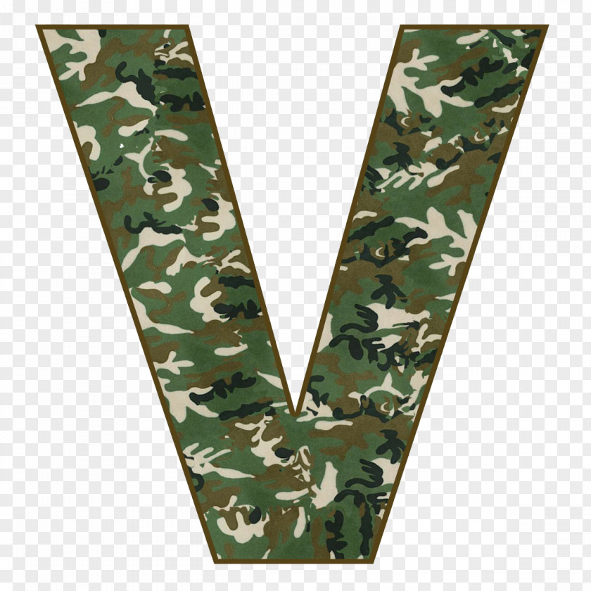 Military Alphabet Letter Camouflage PNG