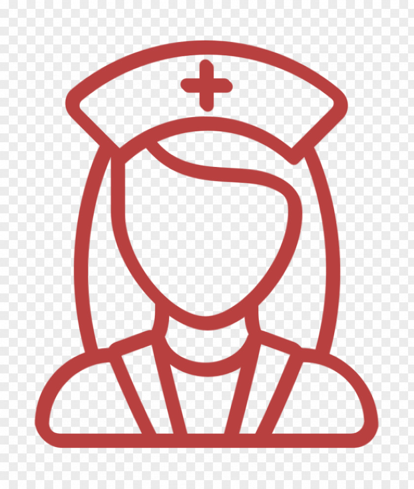 Woman Icon Nurse Hospital Line Craft PNG