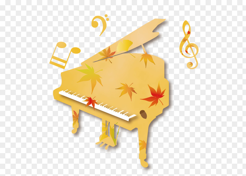 Piano And Autumn Leaves IllusOthers Clipart PNG