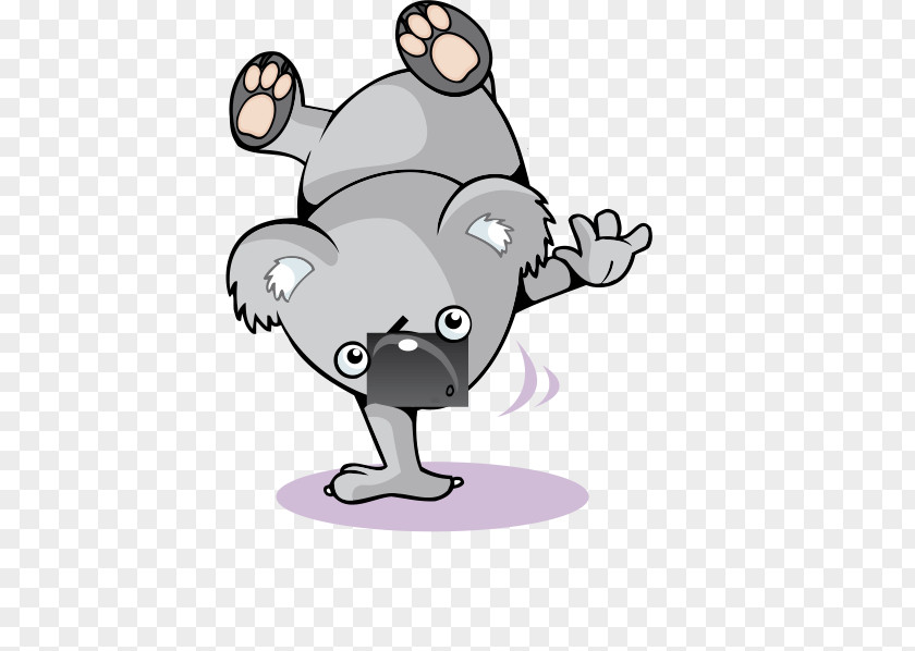 Cartoon Koala With One Hand Clip Art PNG