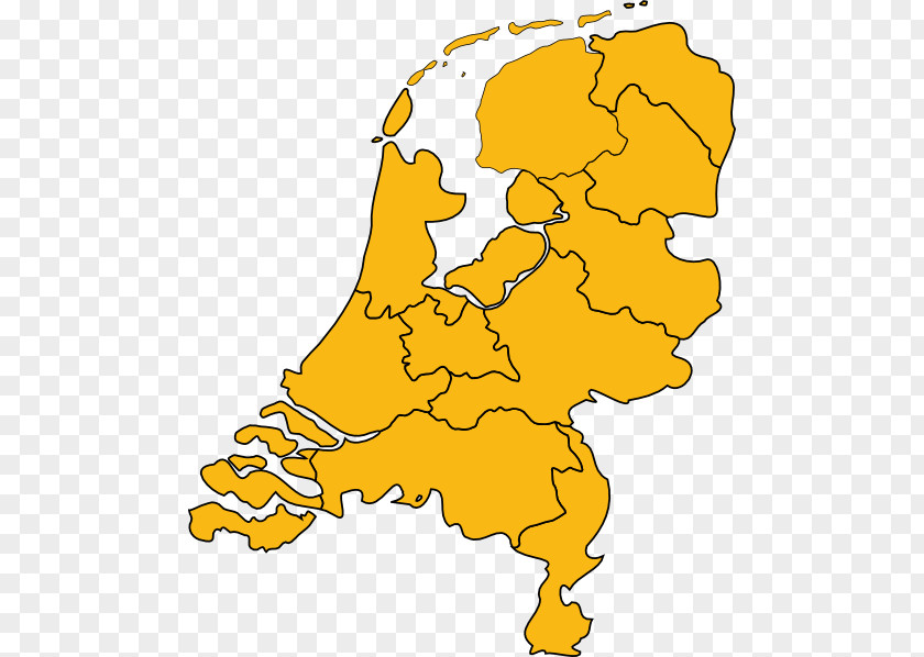 Map Provinces Of The Netherlands Blank Clip Art PNG