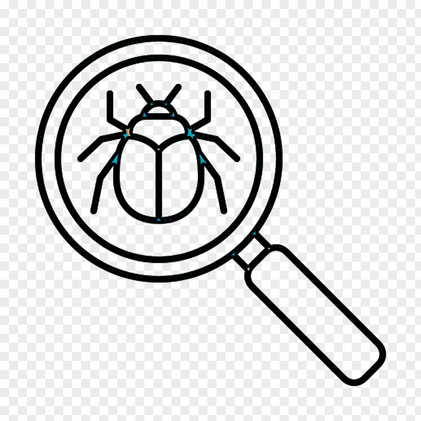 Thumb Symbol Magnifying Glass Icon PNG