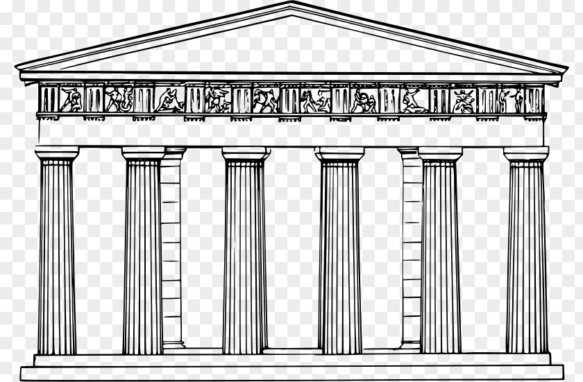 Ancient Greek Temple Of Hephaestus Greece Architecture PNG