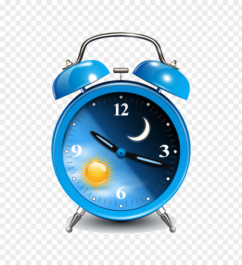 Blue Alarm Clock Sleep Cycle Circadian Rhythm Night Melatonin PNG