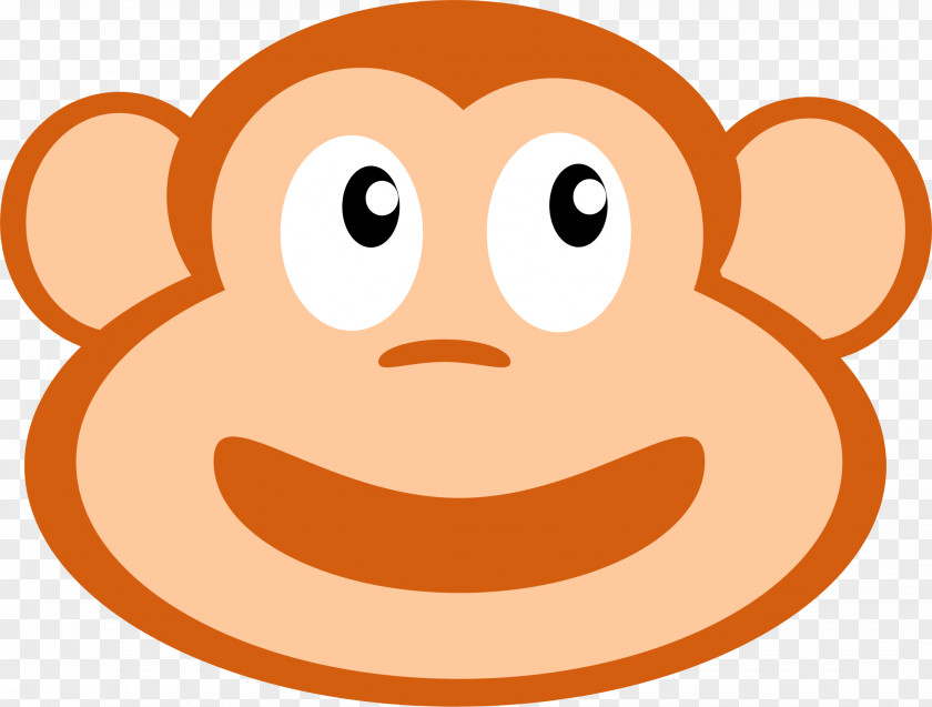 Monkey Clipart Facial Expression Snout Smile Nose Clip Art PNG