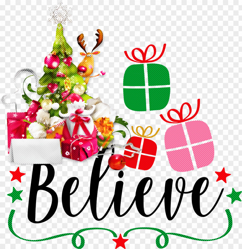 Believe Santa Christmas PNG