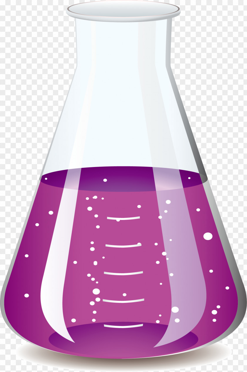 Purple Potion Laboratory Flask Test Tube Chemistry Science PNG