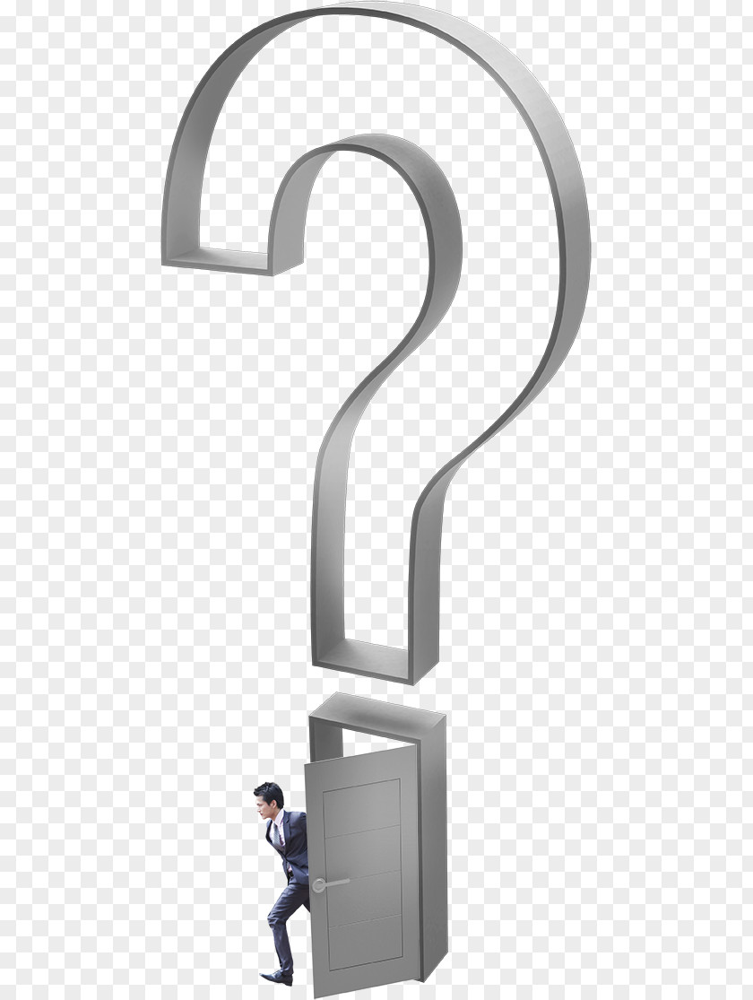 Question Mark Following A Business Man PNG