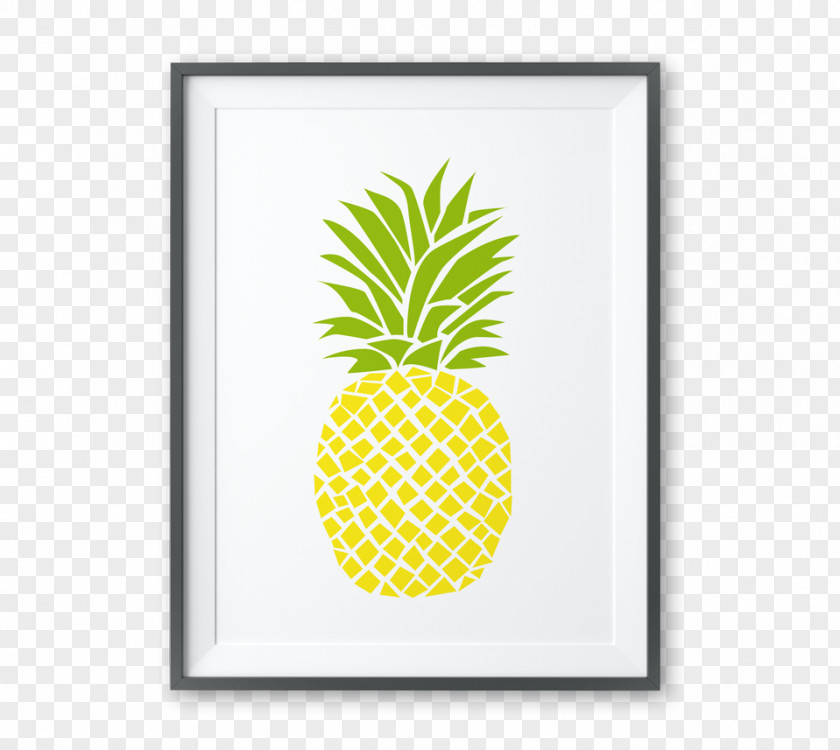 Watercolor Pineapple Quadro Paper Picture Frames Wood Glass PNG