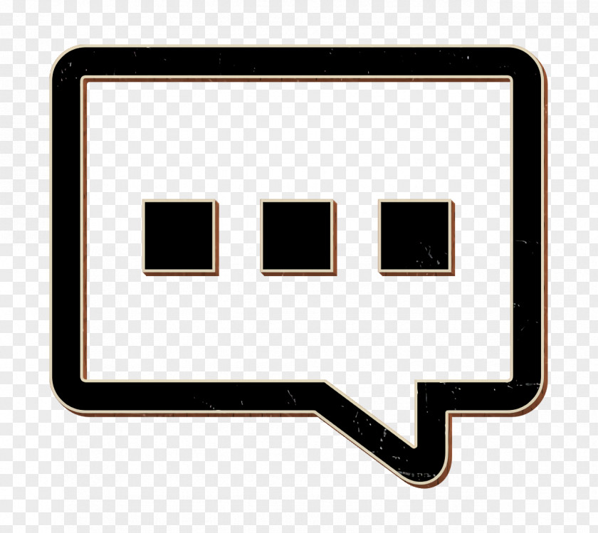 Chat Icon Comment Bubble With Three Squares Speeches PNG