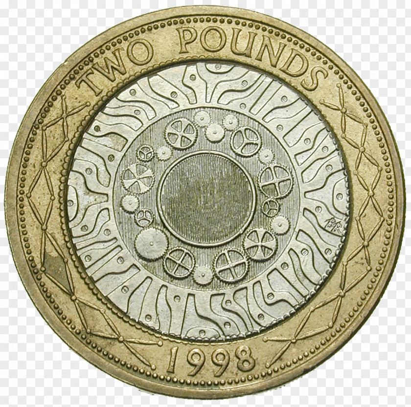 Coins Coin Two Pounds Half Crown Pound Sterling PNG