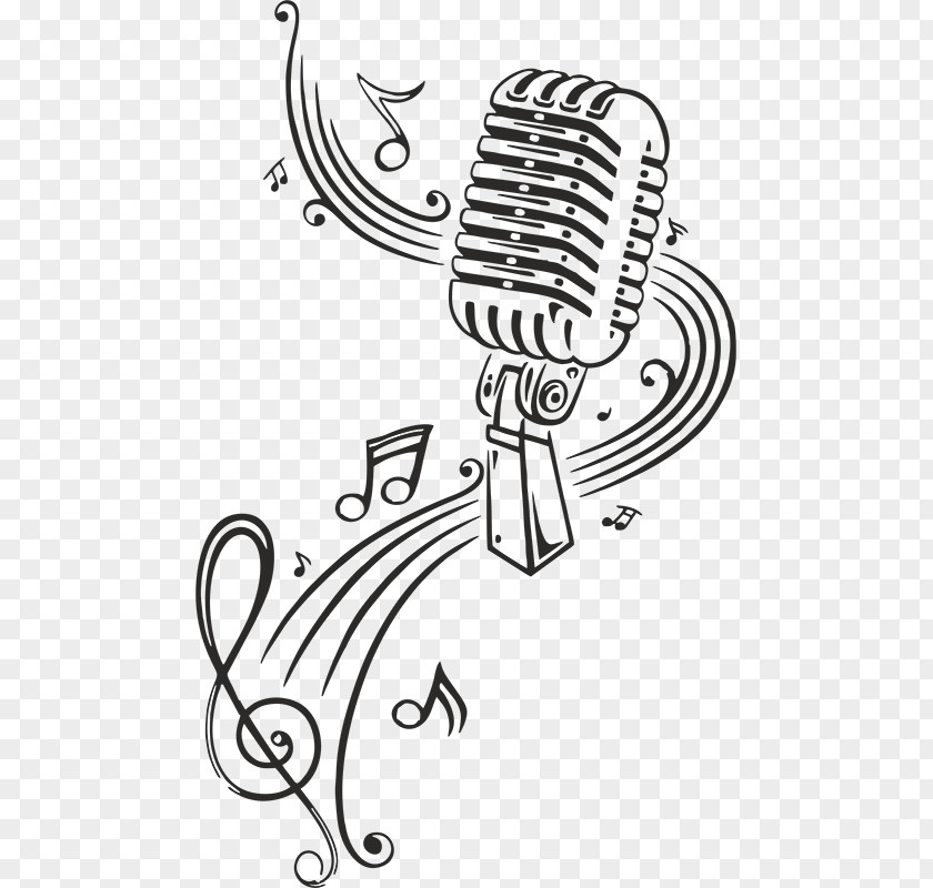 Microphone Vector Graphics Musical Note Clip Art PNG