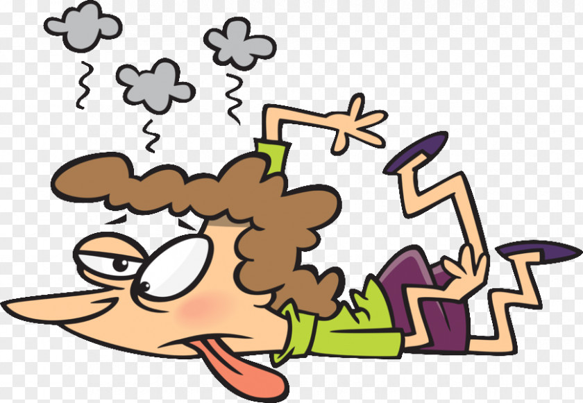 TIRED Fatigue Cartoon Woman Clip Art PNG