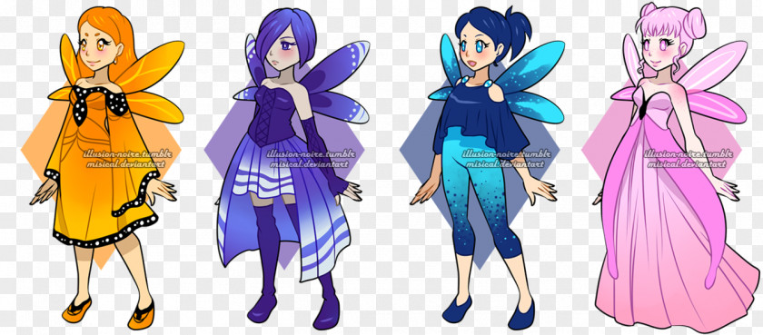 Fairy Costume Design Cartoon Figurine PNG