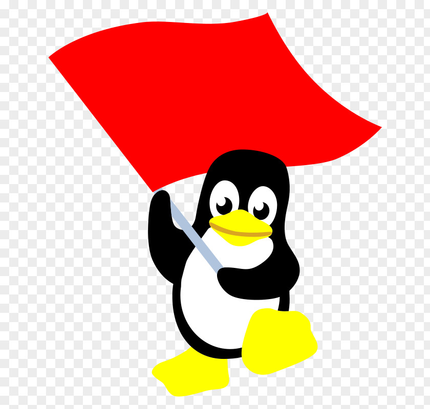 Percentage Cliparts Tux Racer Penguin Red Flag Linux PNG