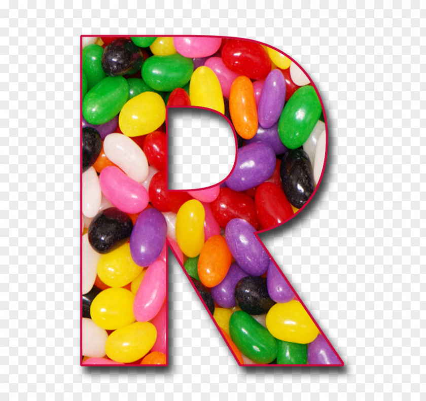 R Letter Case Alphabet Jelly Bean PNG
