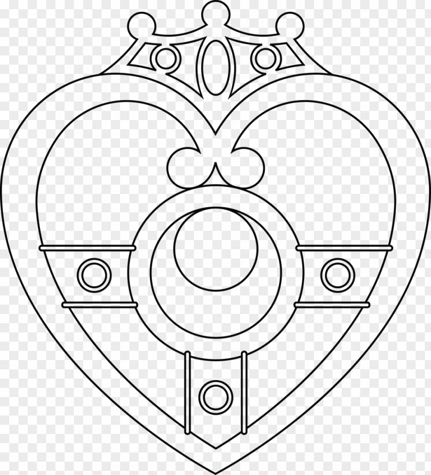 Sailor Moon Heart Locket Chibiusa Line Art Drawing PNG