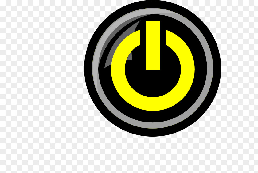 Yellow Power Button Icon Desktop Wallpaper Clip Art PNG