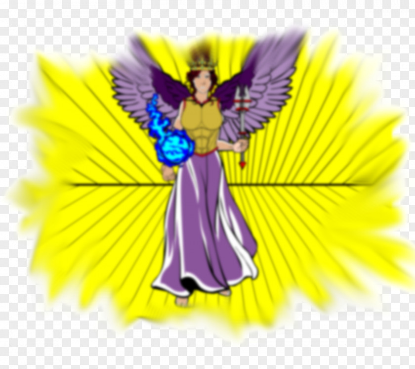 Goddess Yellow Purple Violet PNG