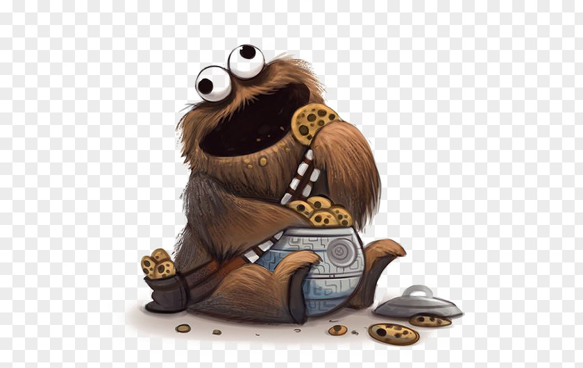Hand-painted Monster Chewbacca Cookie Anakin Skywalker Leia Organa Luke PNG