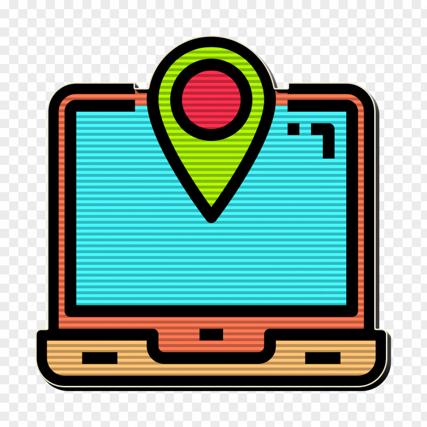 Maps And Location Icon Laptop Logistic PNG