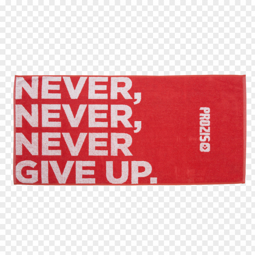 Red Towel Motivational Poster Label PNG