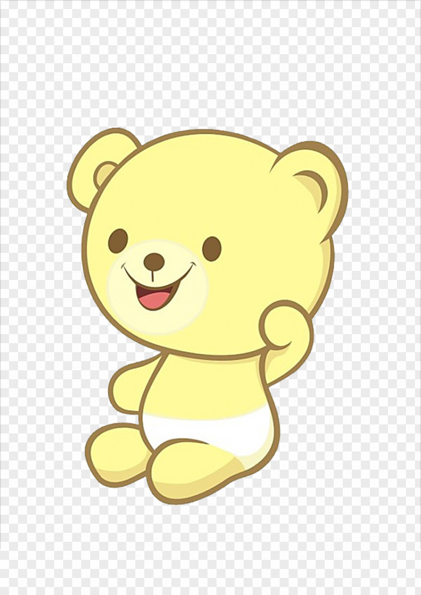 Smiling Bear Cartoon Cuteness PNG