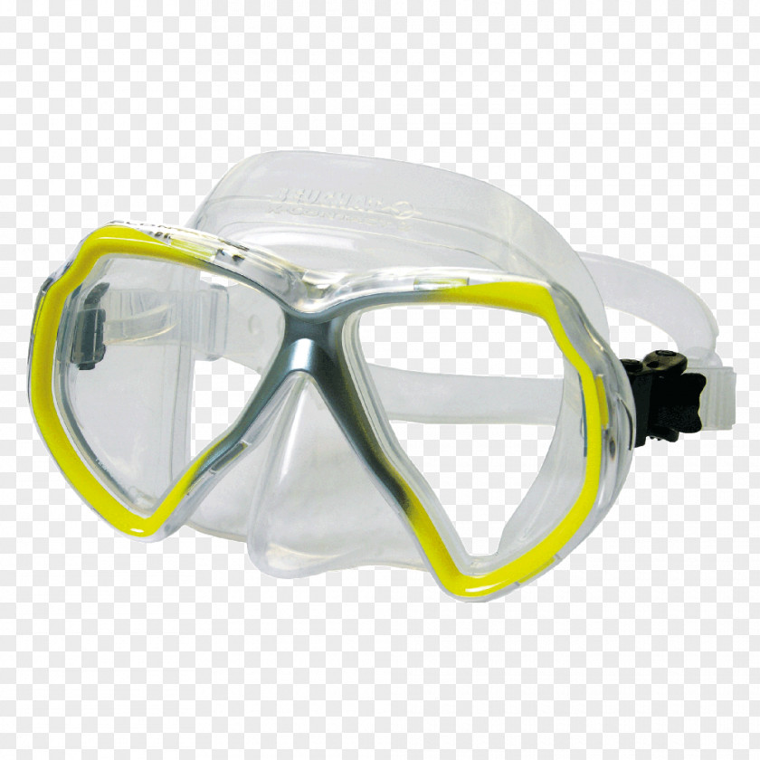 Yellow Mask Diving & Snorkeling Masks Beuchat Underwater Scuba PNG