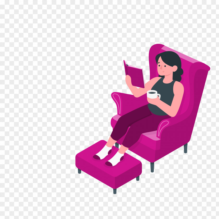 Chair Sitting Cartoon Couch Text PNG