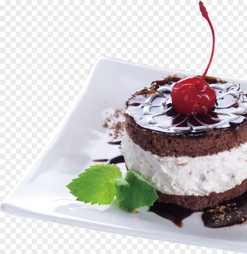 Cherry Chocolate Cake Cupcake Birthday Wallpaper PNG