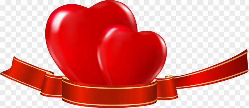 Dream Red Love Heart Ribbon PNG